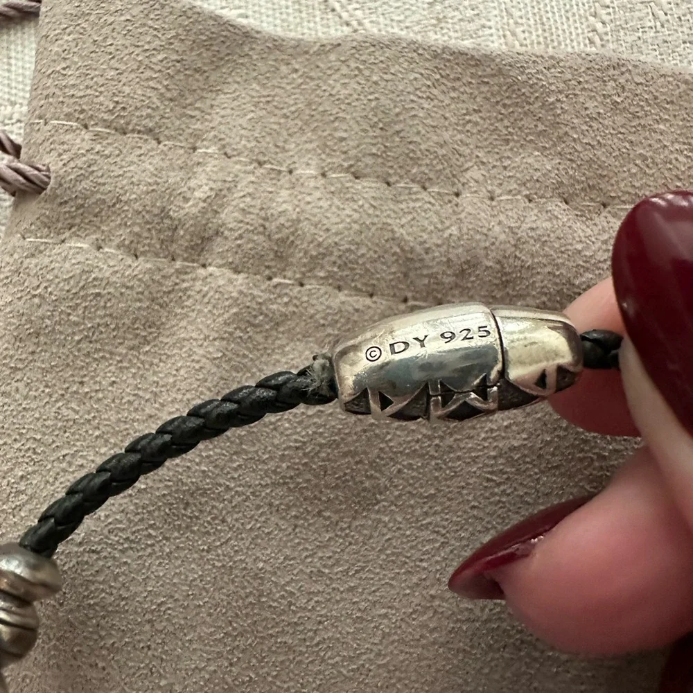 Authentic EUC Small Men’s David Yurman Black and Silver Cable Bracelet - Picture 4 of 7